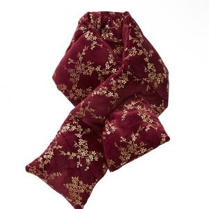 Women Soft Plush RecoveryPost-Surgical Scarf Maroon Floral44”Long Recovery Wear